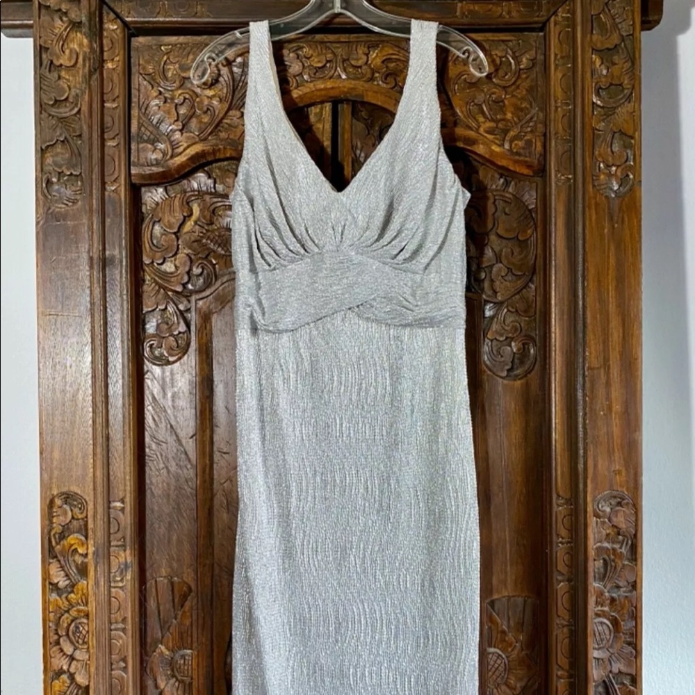 Stop Staring Billionaire Baby Silver Fortune Dress
